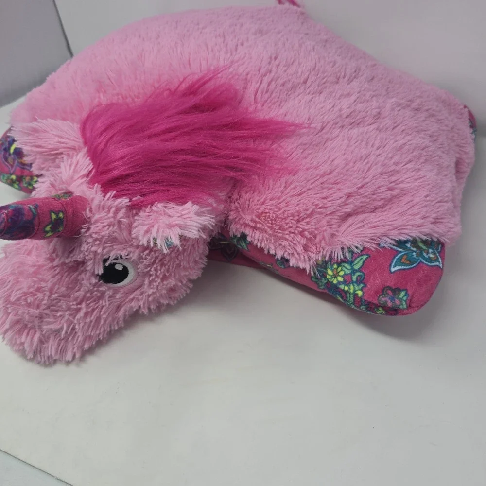 Pillow Pets Colorful Pink Unicorn - 18" Stuffed Animal Plush Toy - Picture 3 of 12
